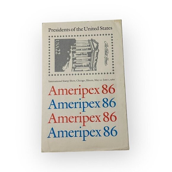 U.S. #2216-19
1986 22¢ AMERIPEX '86 Presidents
Set of 4 sheets in envelop - Picture 6 of 10